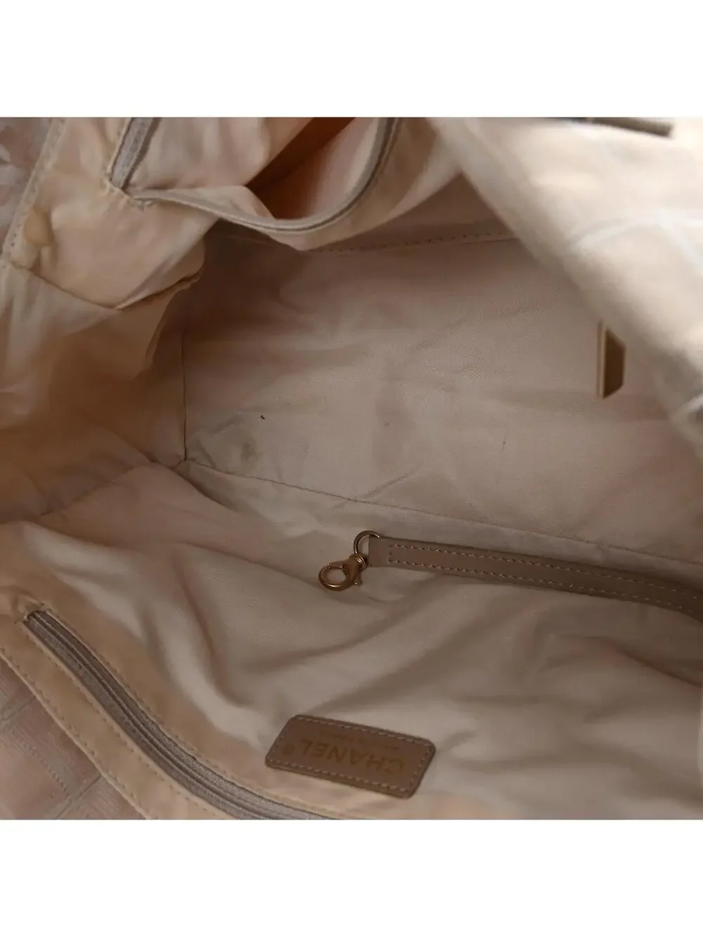Chanel Nylon Small Travel Tote Beige #301551C37B